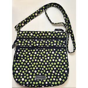 Vera Bradley Hipster Lucky Dots Blue Green White
